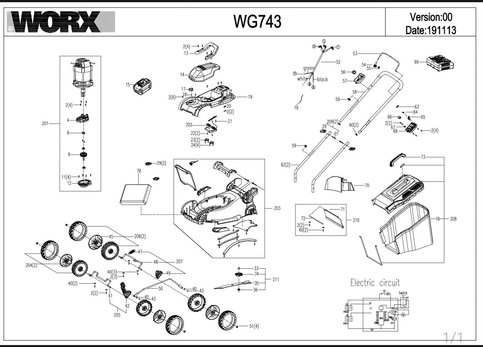 gotrax gxl v2 parts diagram