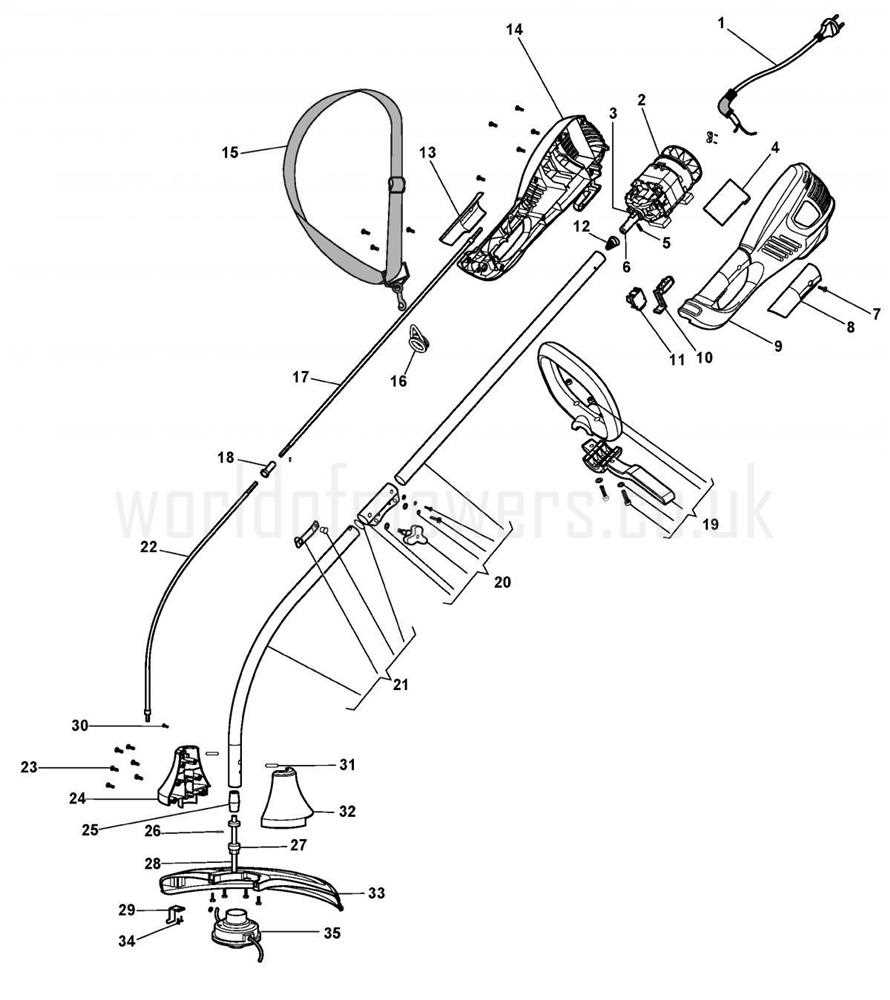 grass trimmer parts diagram