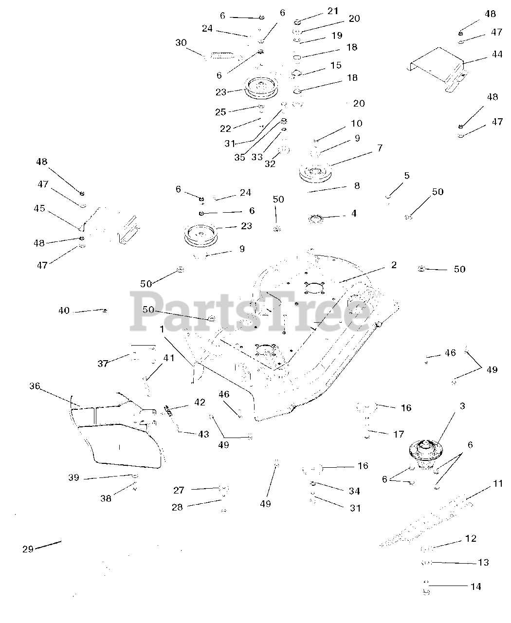 gravely mower deck parts diagram