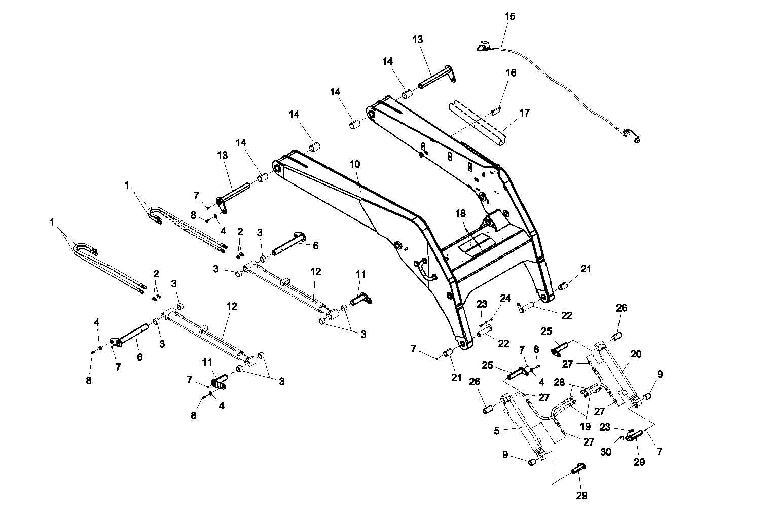 john deere 220r loader parts diagram