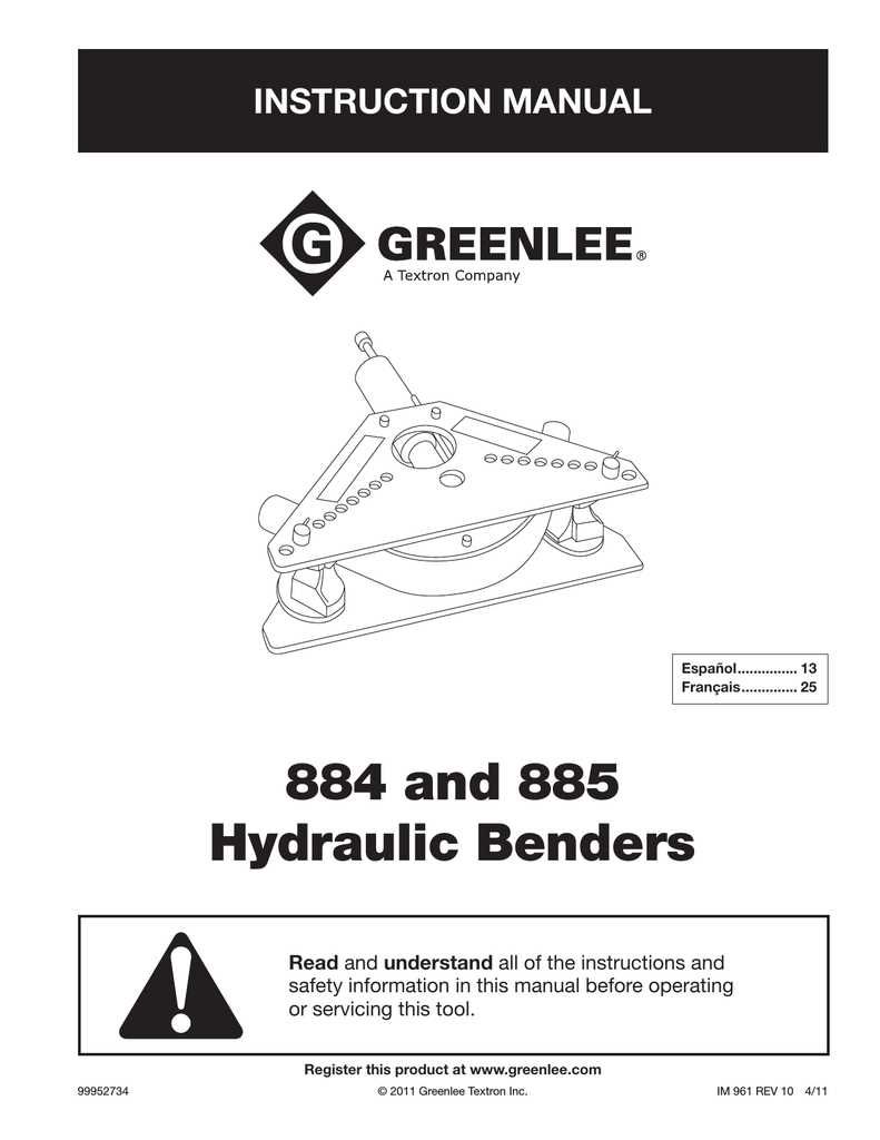 greenlee 555 bender parts diagram