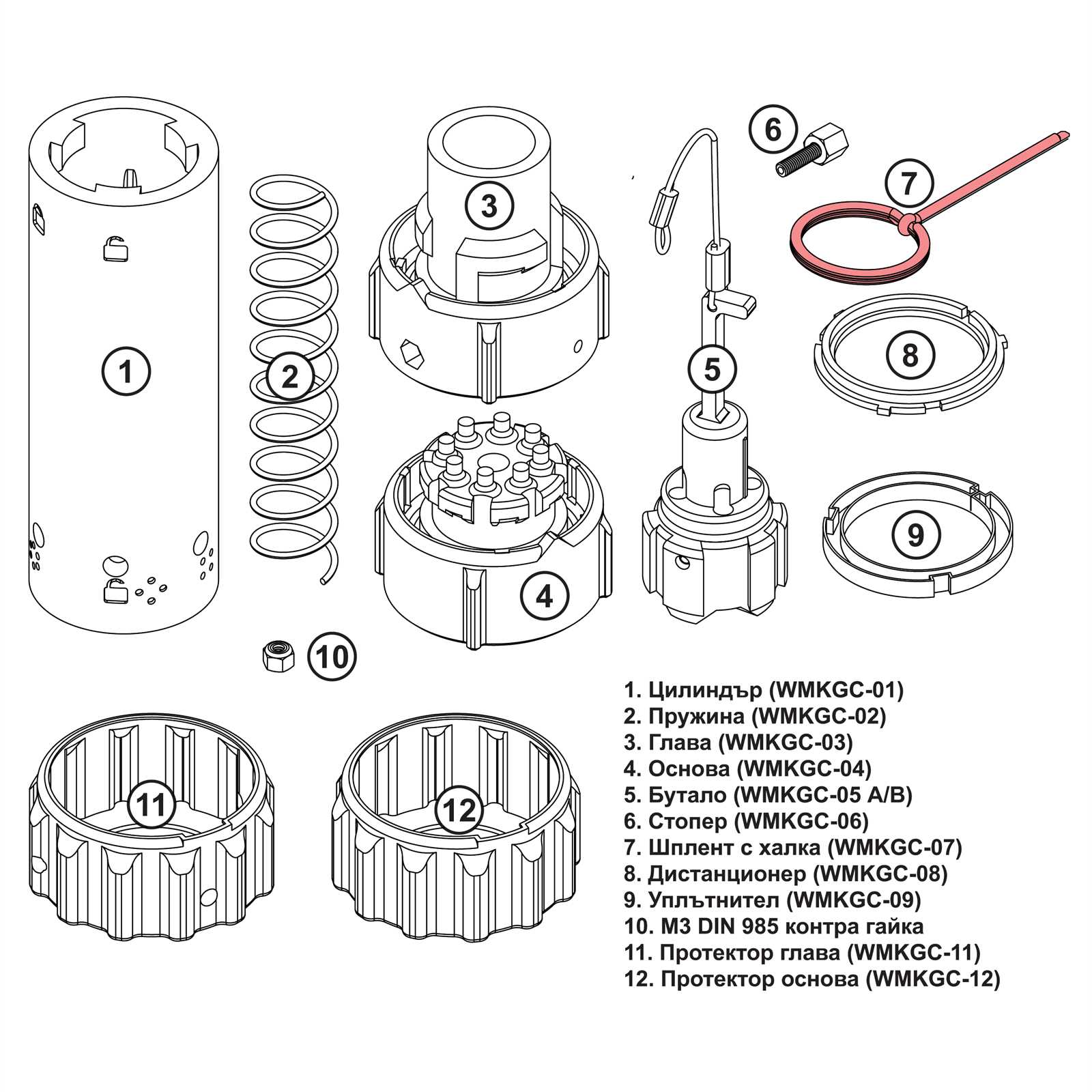 grenade parts diagram