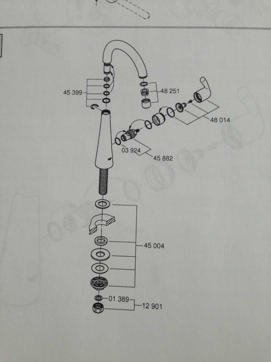 grohe ladylux spray head parts diagram