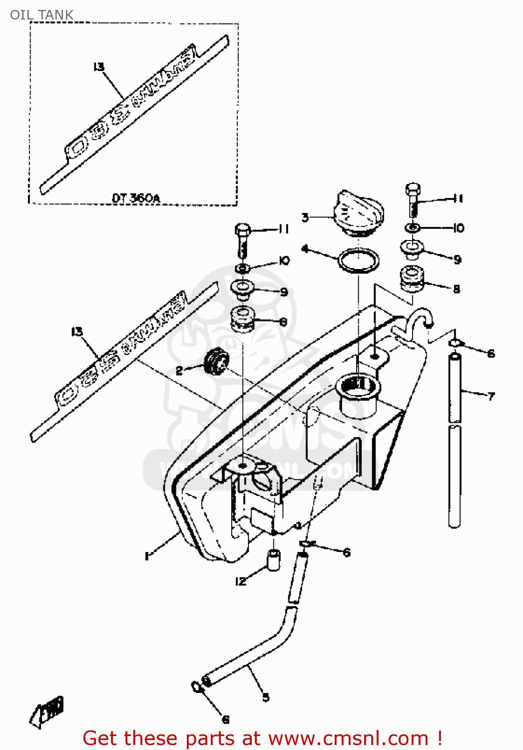 oil tank parts diagram
