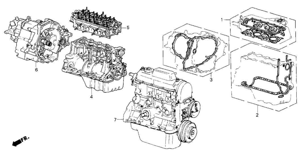 honda engine parts diagram