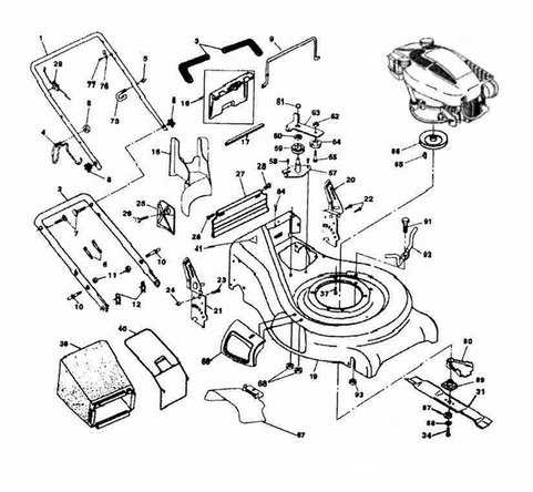 craftsman gold 6.75 lawn mower parts diagram