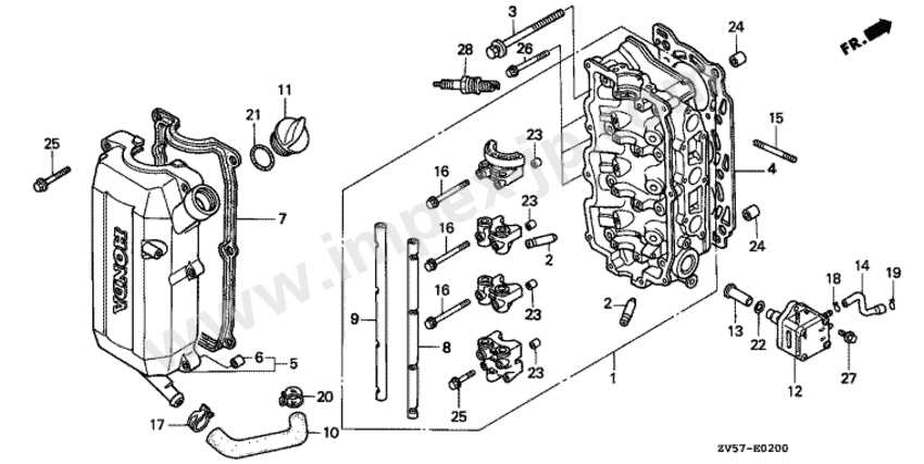 honda outboard parts diagram