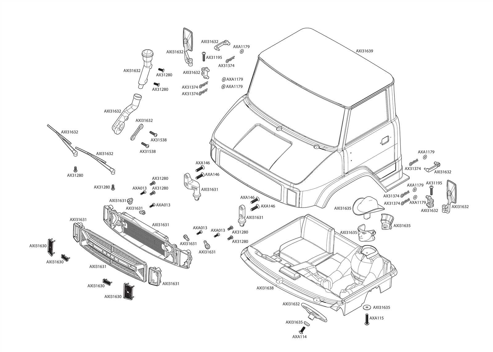 axial scx10 ii parts diagram