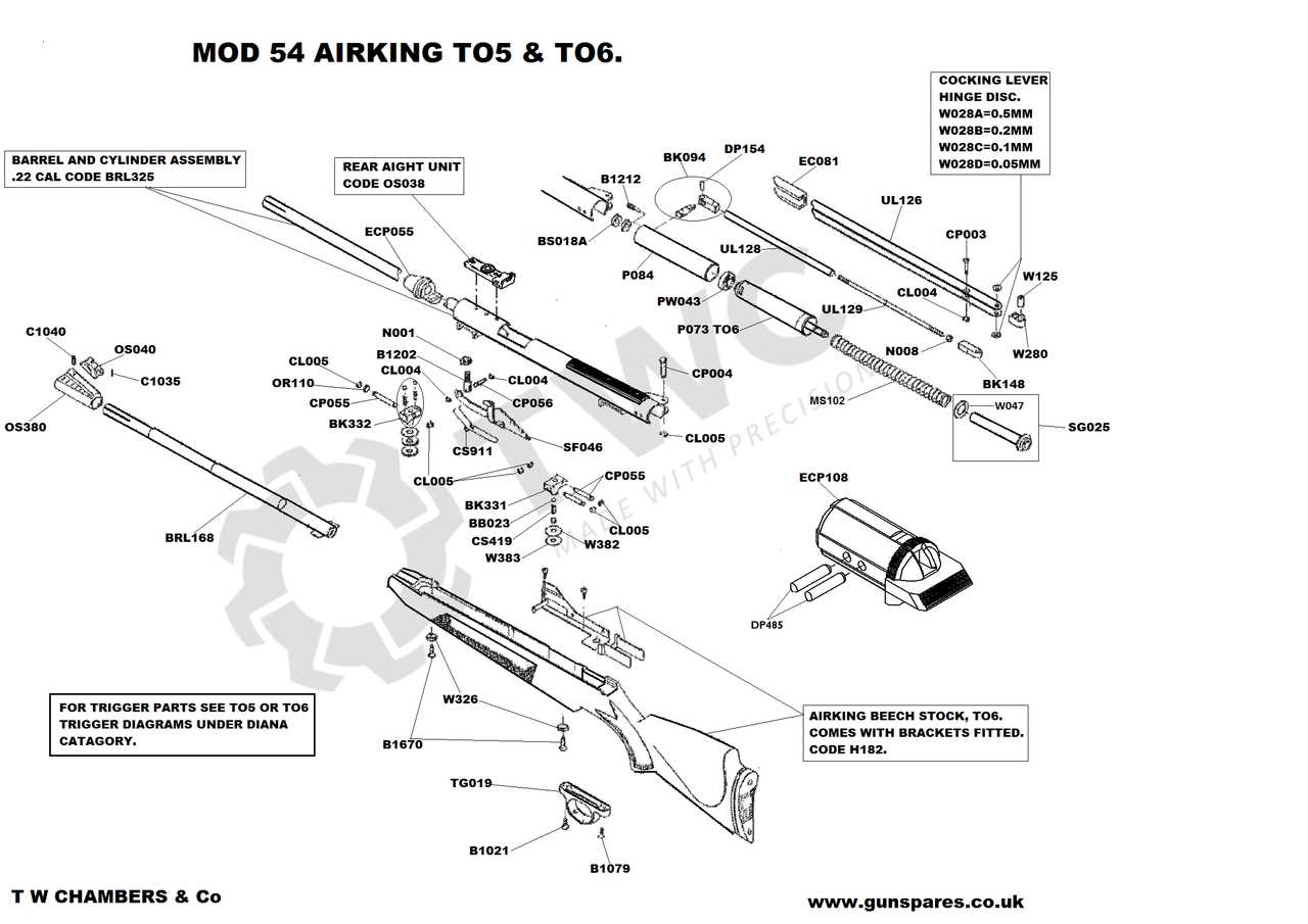 diana chaser parts diagram