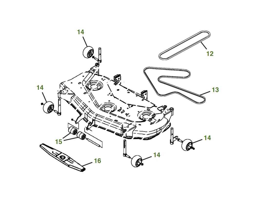 john deere x360 mower deck parts diagram