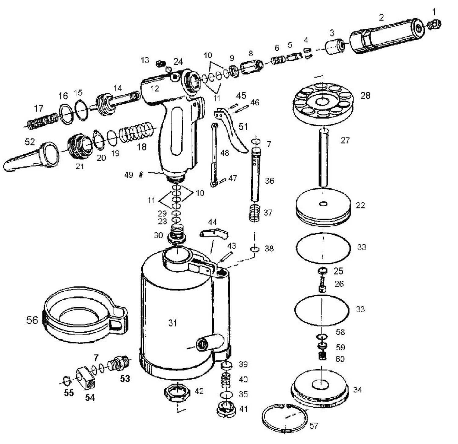 diagram rivet gun parts