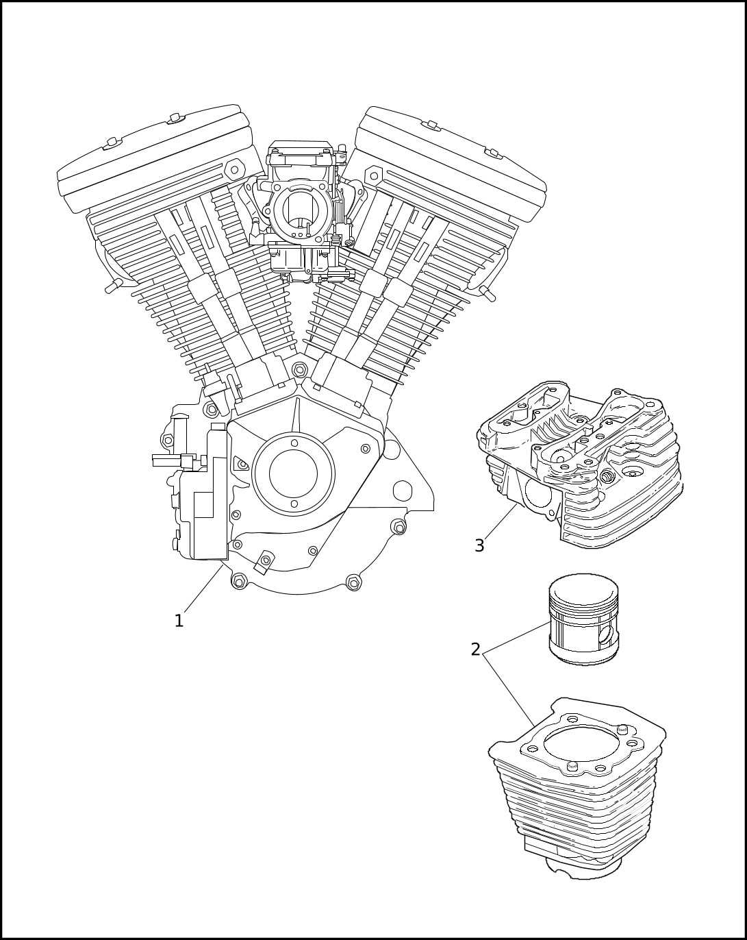 harley evo engine parts diagram