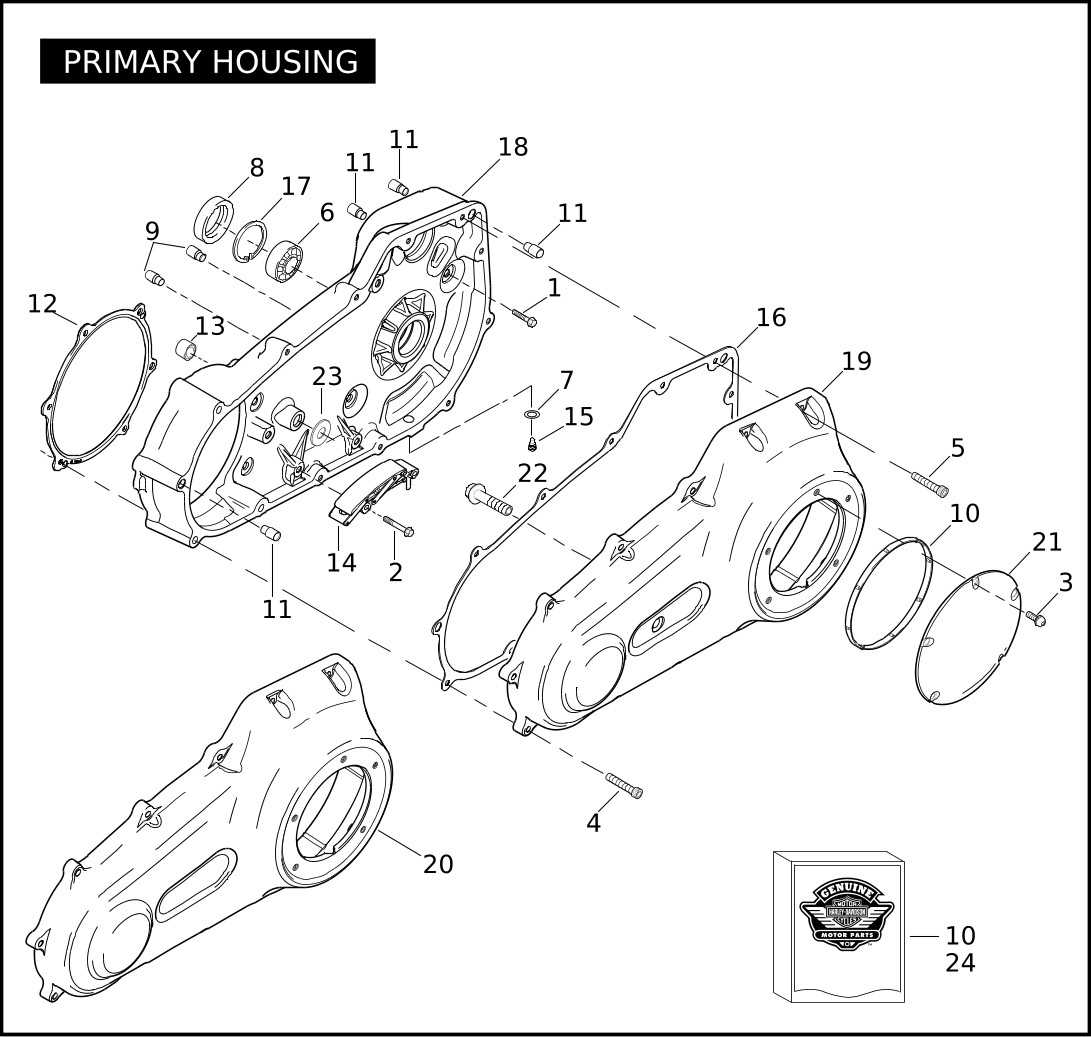 harley primary parts diagram