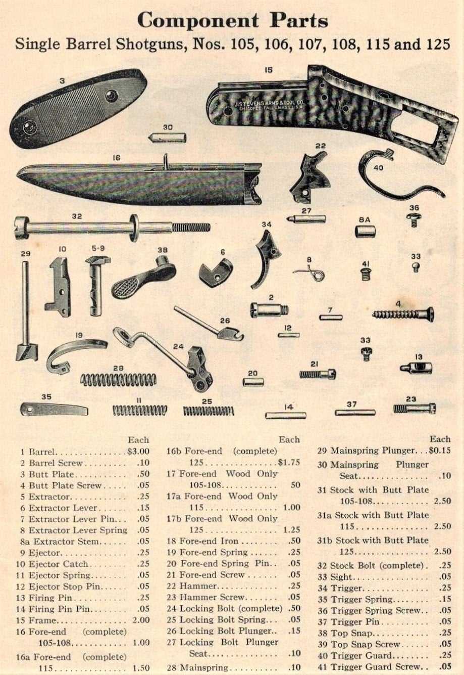 harrington and richardson parts diagram