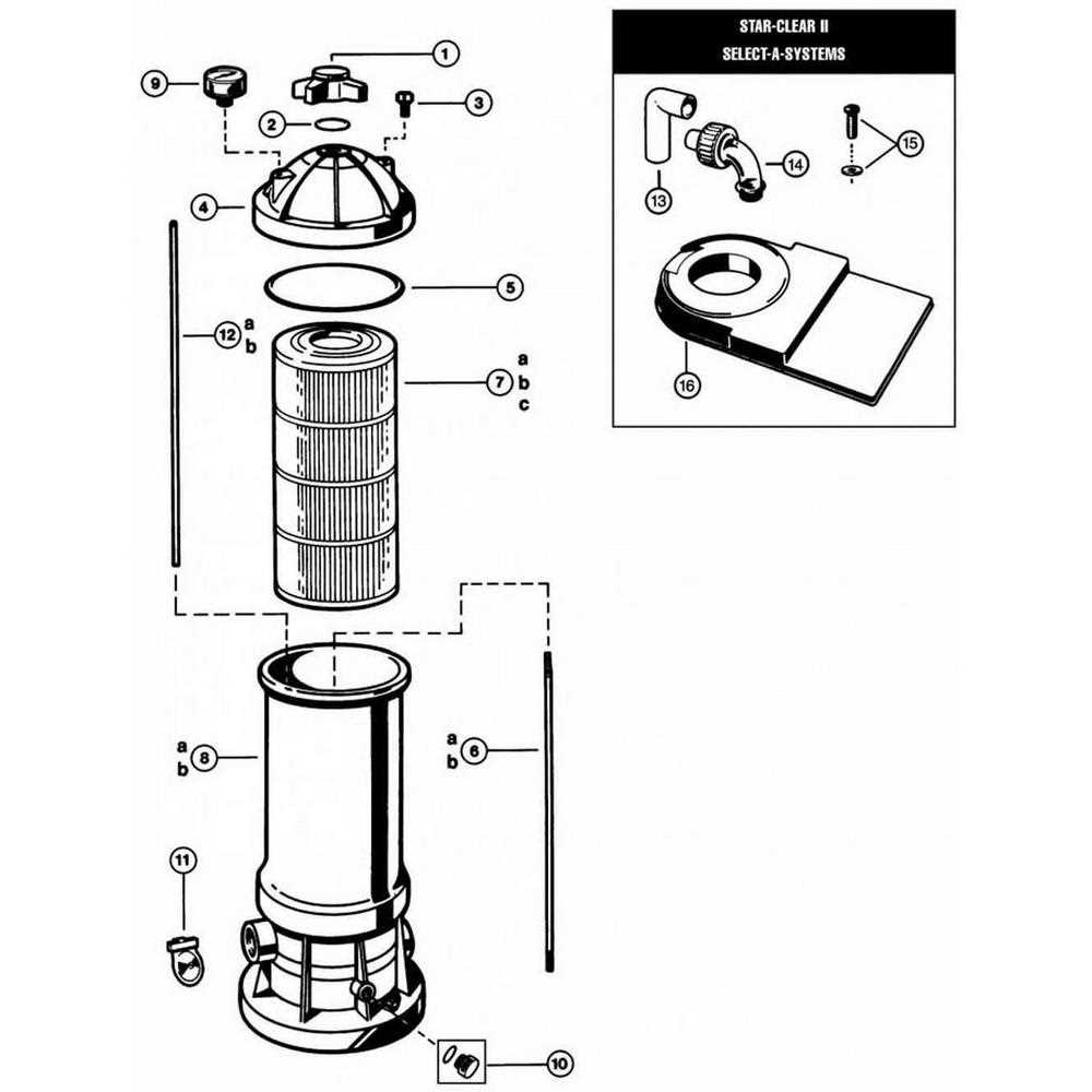 hayward cartridge filter parts diagram