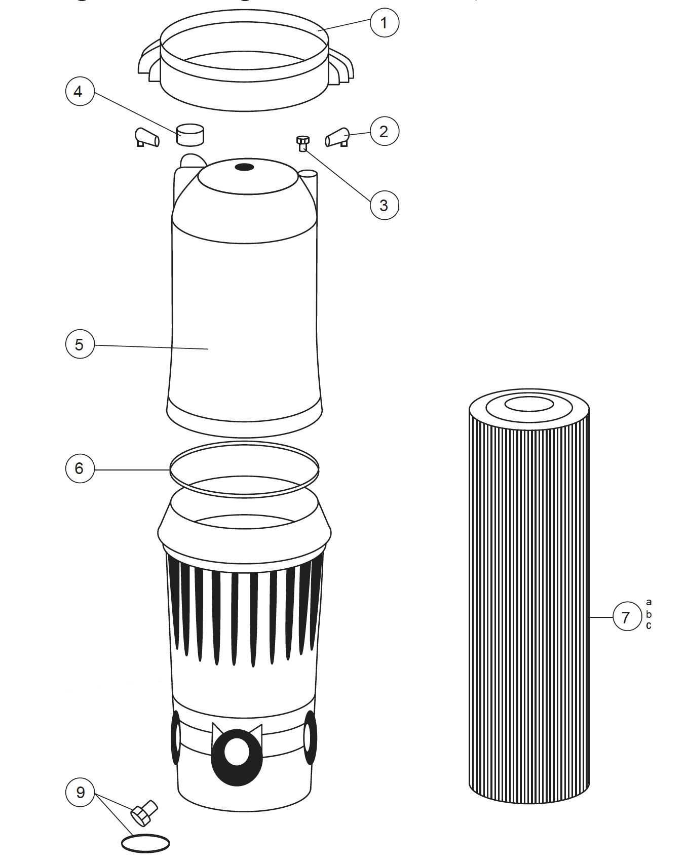 hayward cartridge filter parts diagram