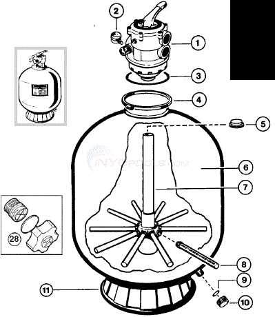 hayward multiport valve parts diagram