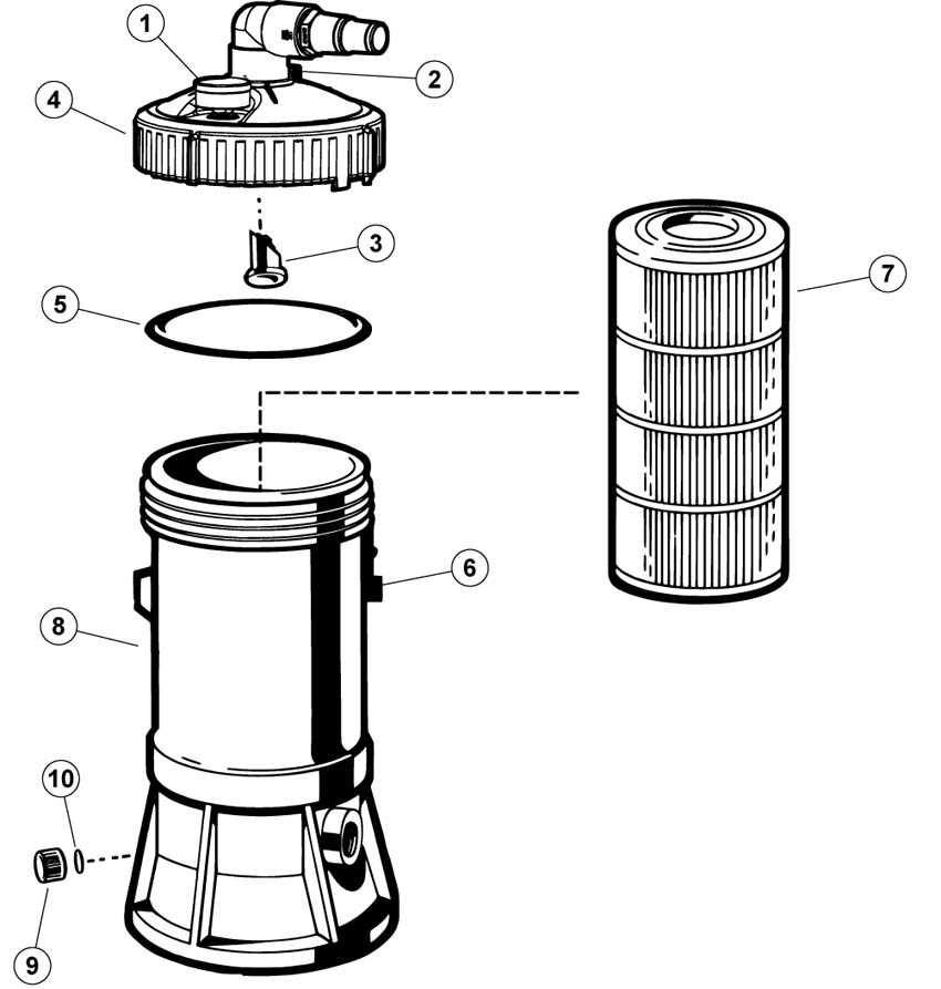 hayward pool skimmer parts diagram