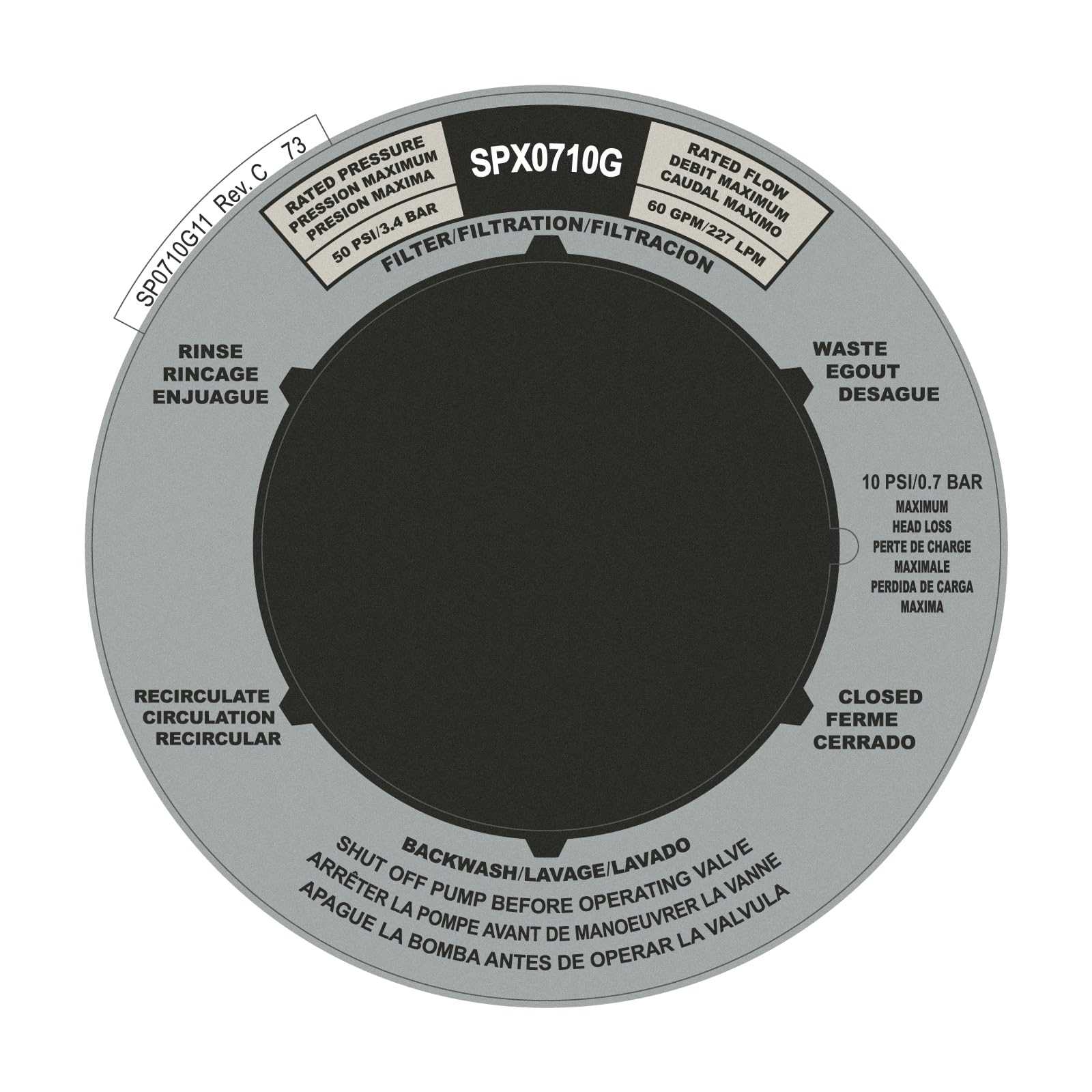 hayward vari flo valve parts diagram