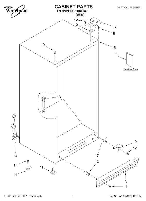 freezer parts diagram