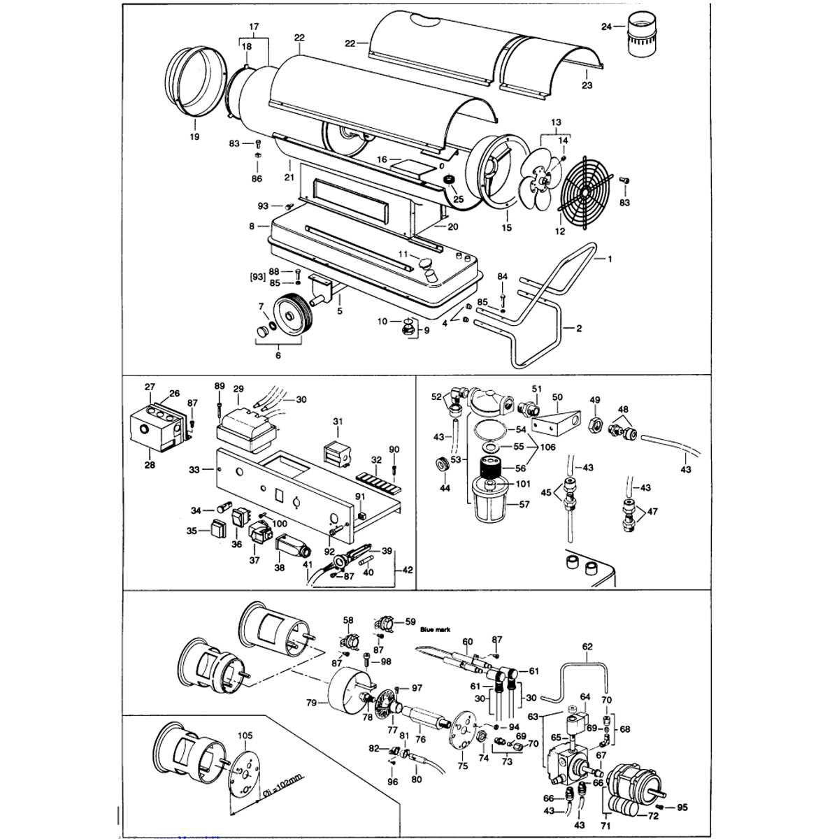 heater parts diagram