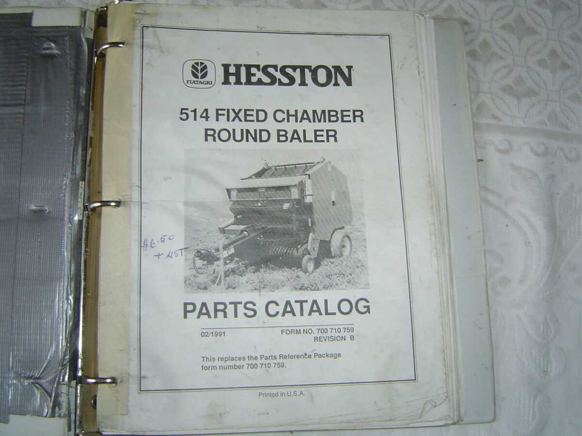 hesston baler parts diagram