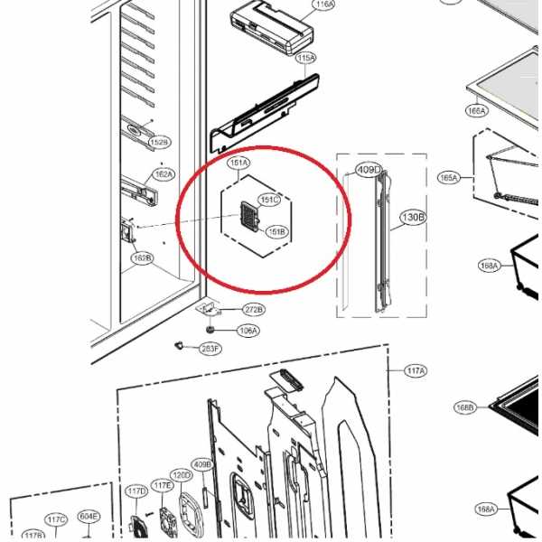 inside whirlpool refrigerator parts diagram