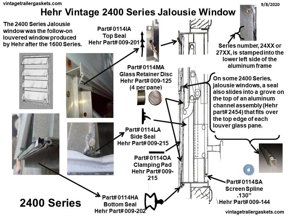 aluminum window parts diagram