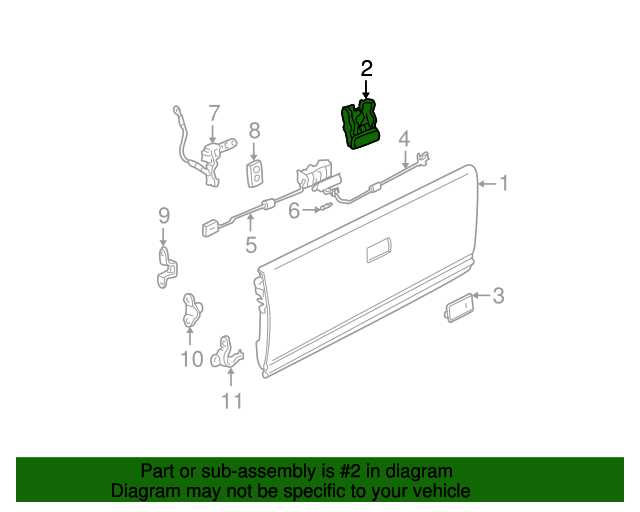 chevy s10 tailgate parts diagram