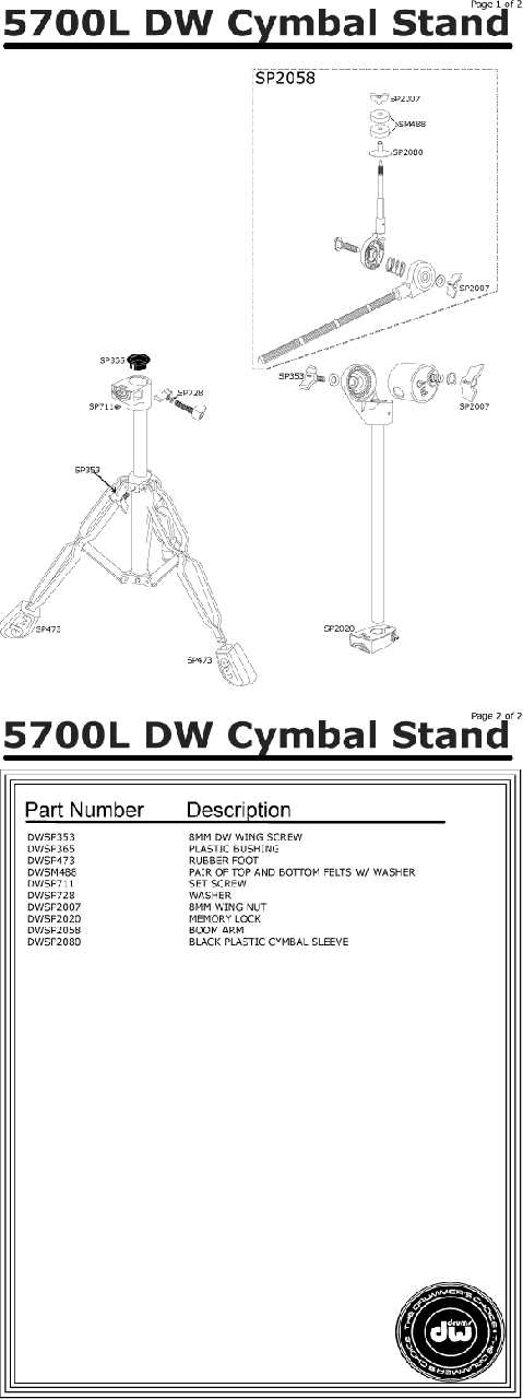 hi hat stand parts diagram