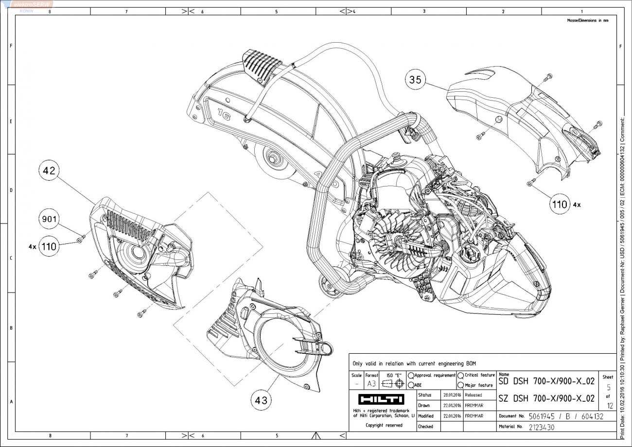 hilti dsh700x parts diagram