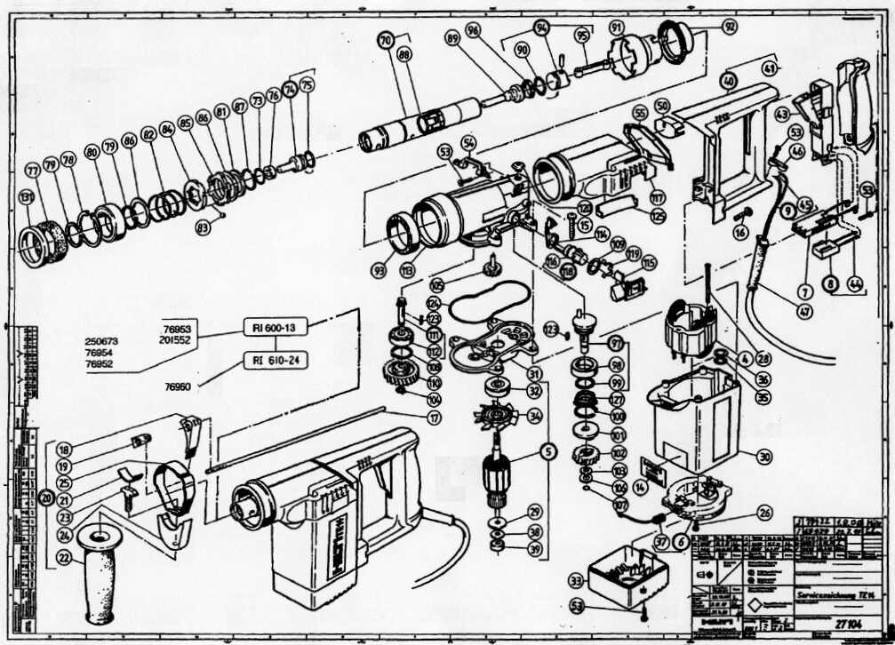 hilti te 3000 parts diagram