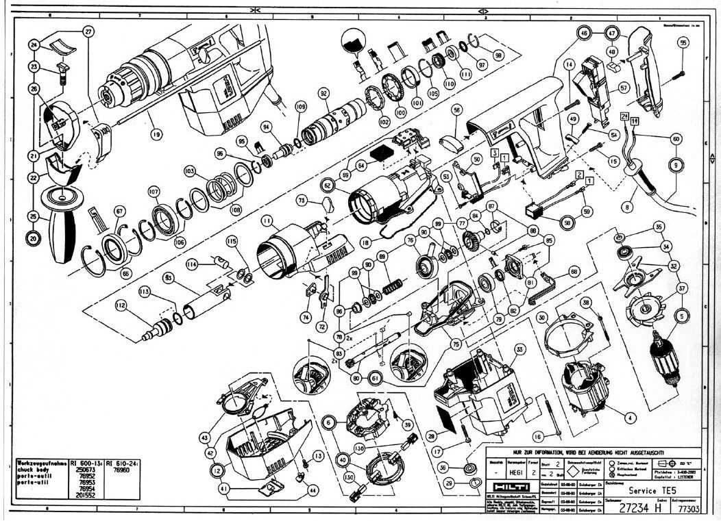 hilti te 70 atc parts diagram