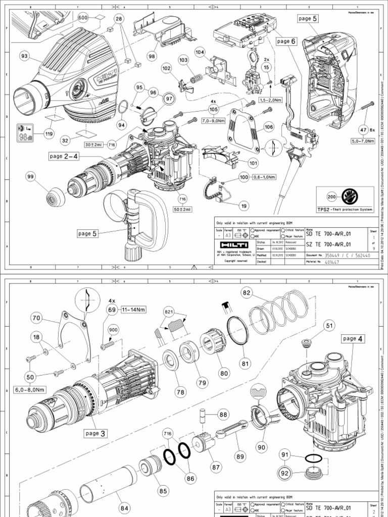 hilti te 70 parts diagram pdf