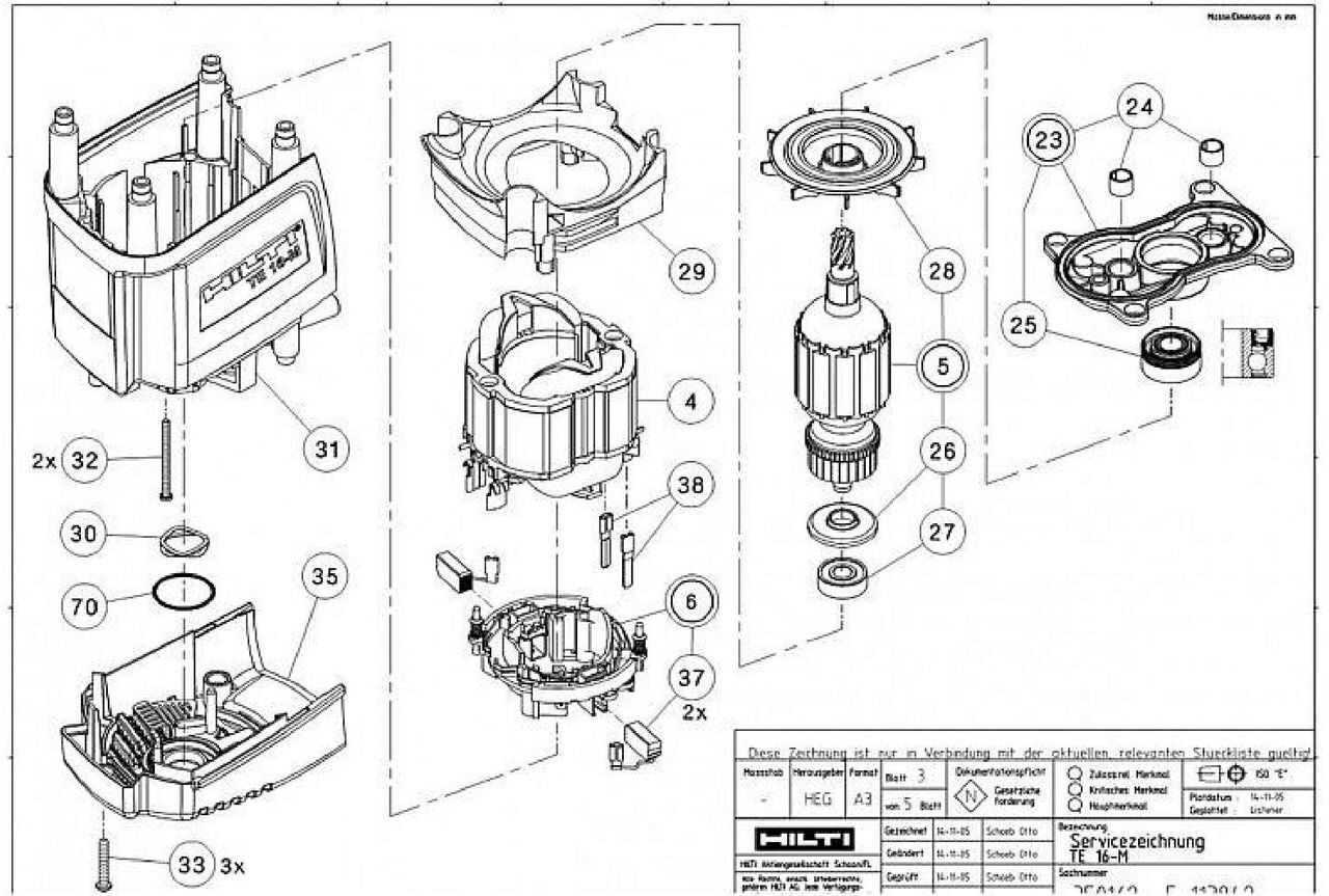 hilti te 76 parts diagram