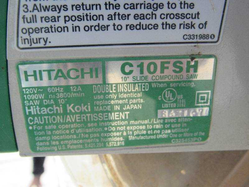 hitachi c10fsh parts diagram