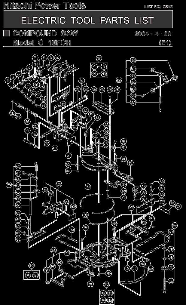 hitachi c10fsh parts diagram