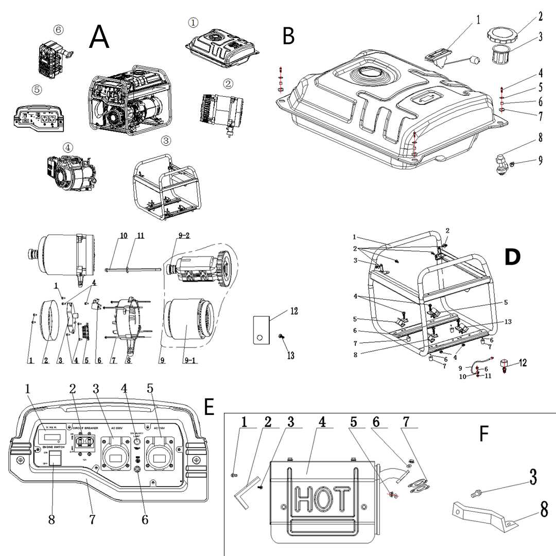 generac power washer parts diagram