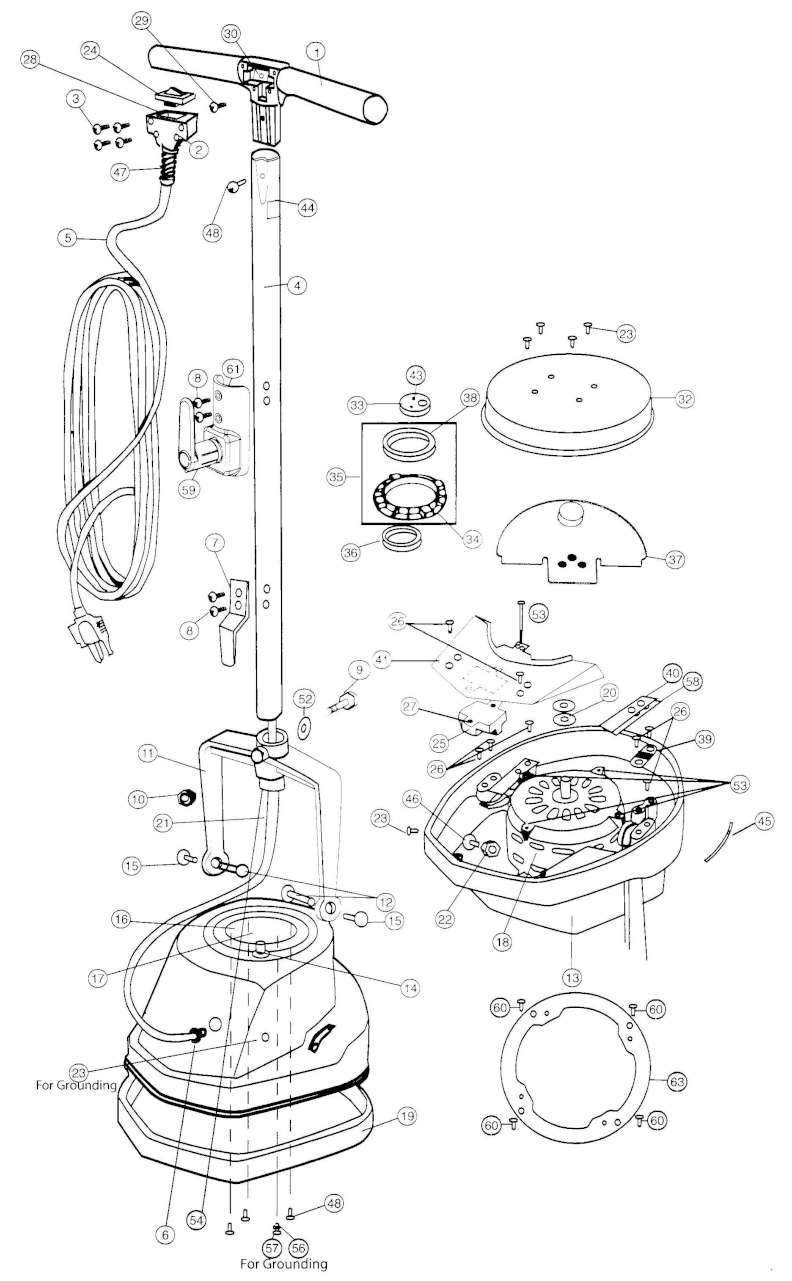 oreck xl vacuum parts diagram