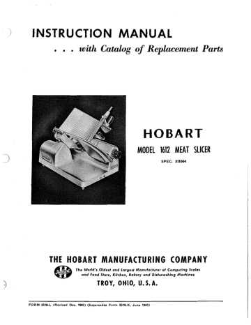 hobart 1612 parts diagram