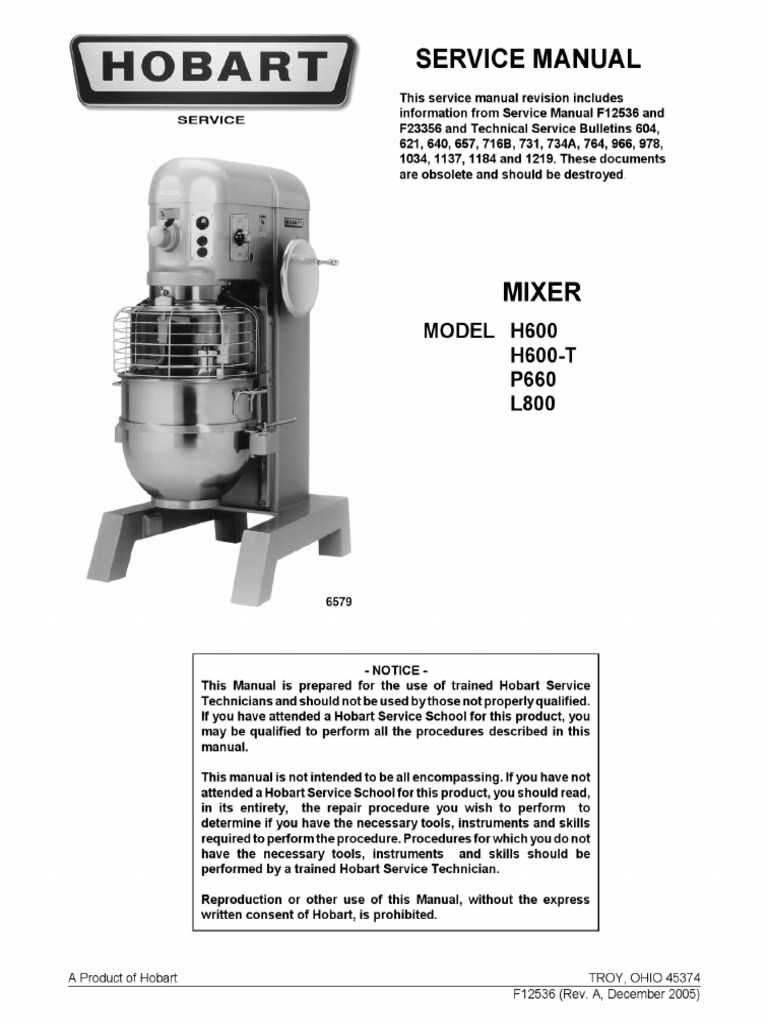 hobart mixer h600 parts diagram