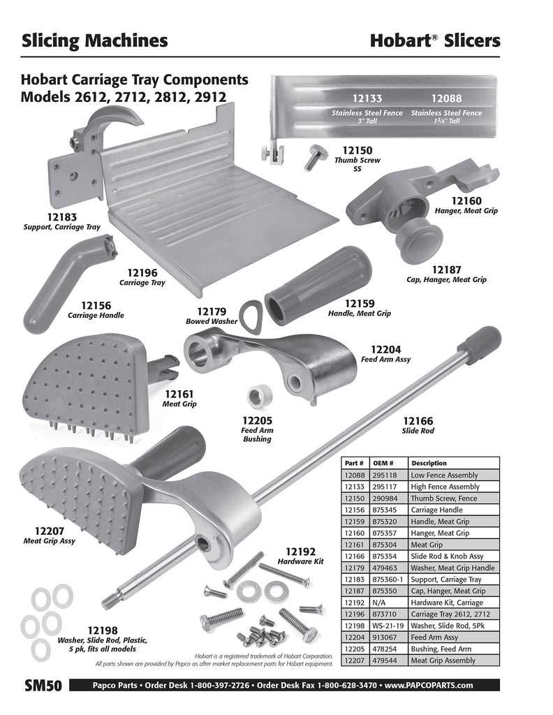 hobart slicer 1612 parts diagram