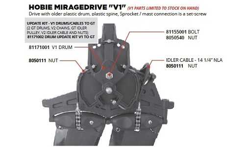 hobie mirage drive parts diagram