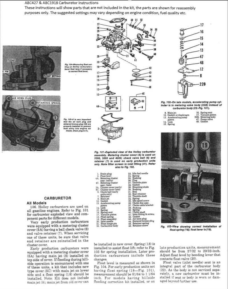 holley carb parts diagram