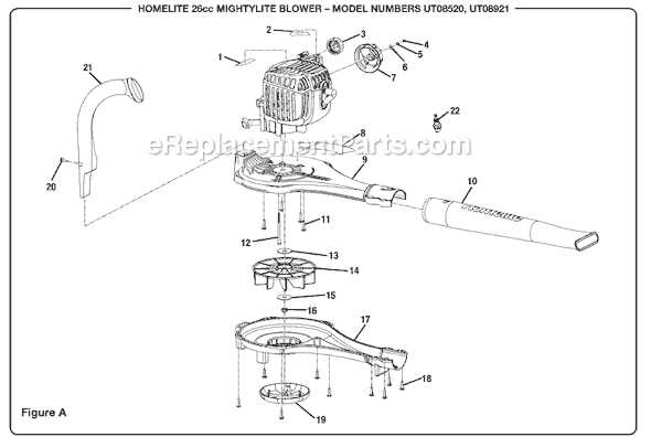 homelite blower parts diagram