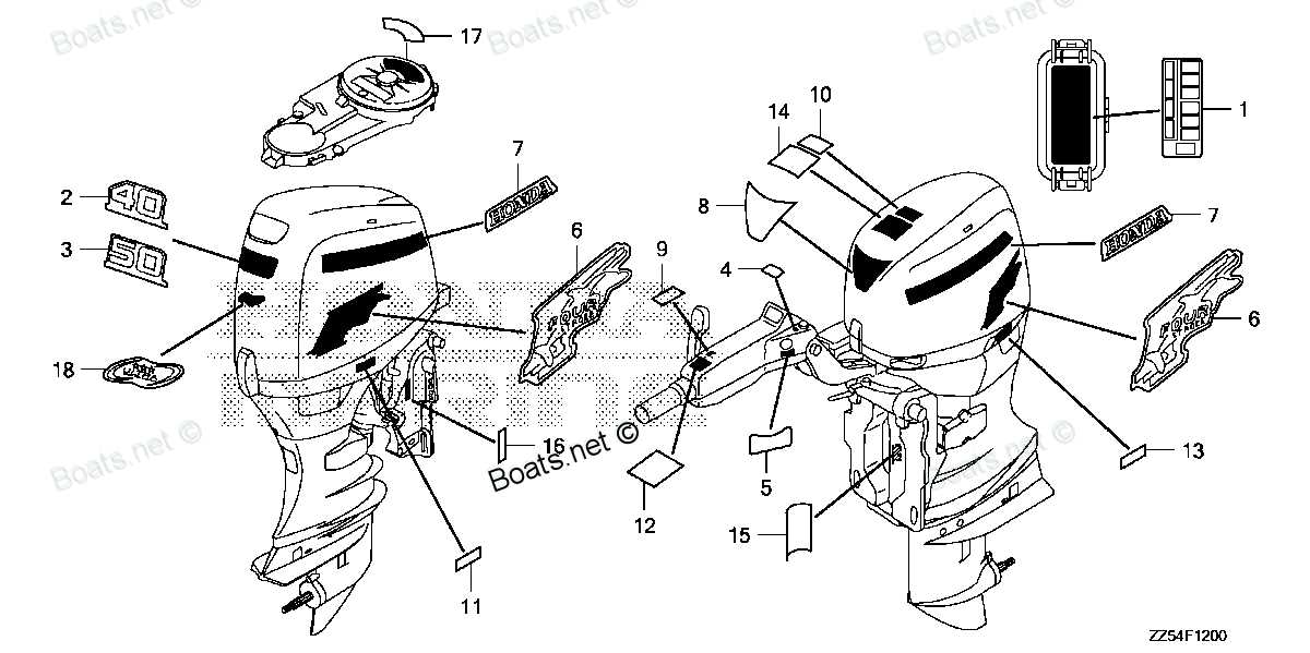 honda 40 hp outboard parts diagram