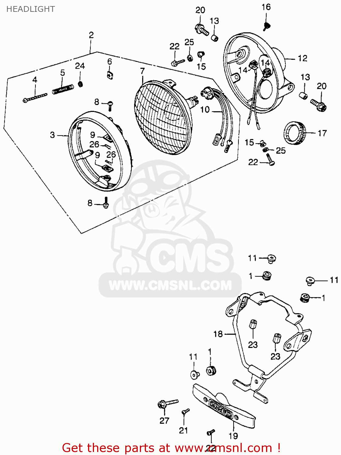 honda cb360 parts diagram