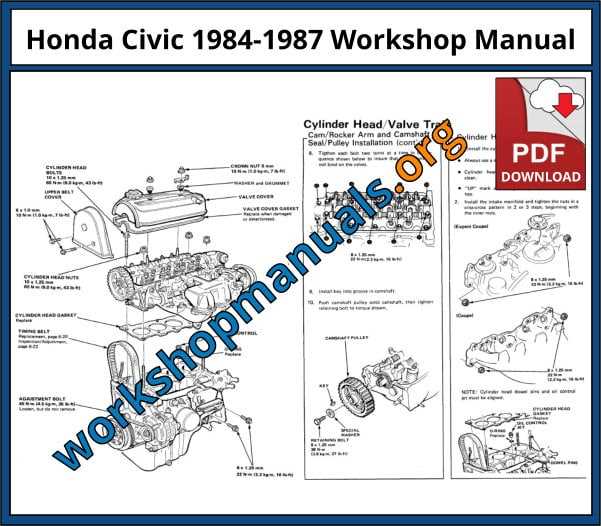 honda civic engine parts diagram