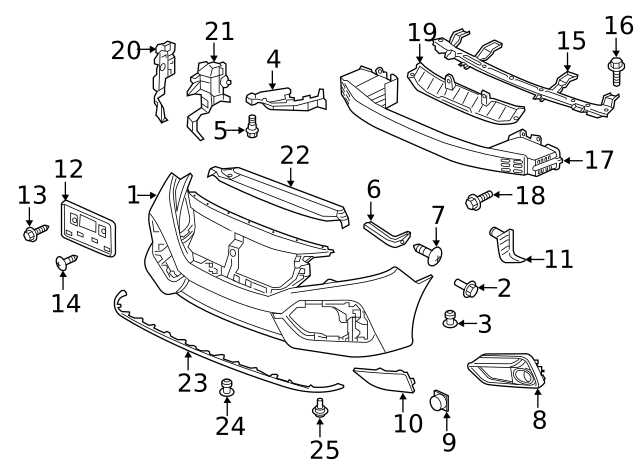 honda civic front end parts diagram