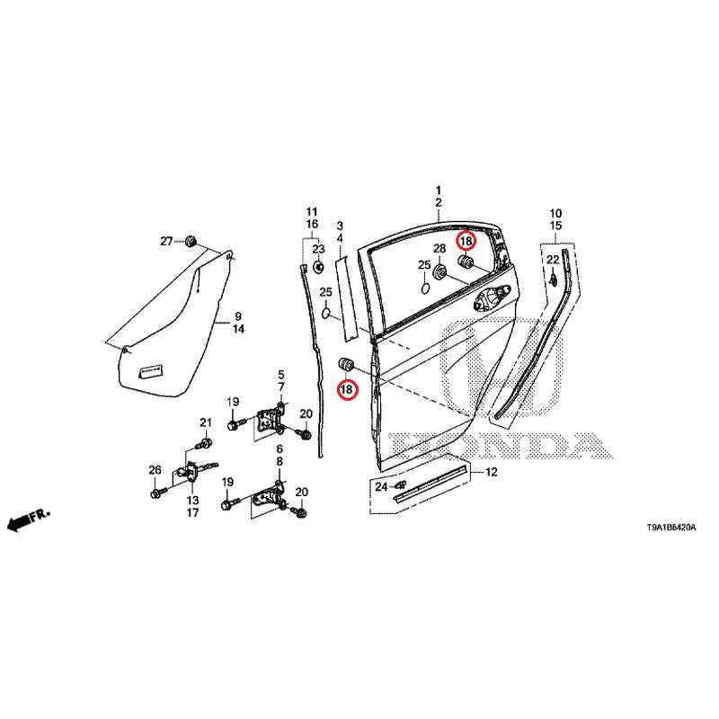 honda crv door parts diagram